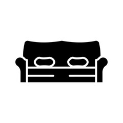 Sofa icon vector illustration, pictogram isolated on white background. color editable
