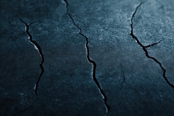 Obraz premium Dark Blue Cracked Surface Texture