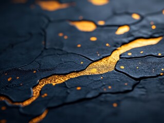 kintsugi inspired dark texture with gold