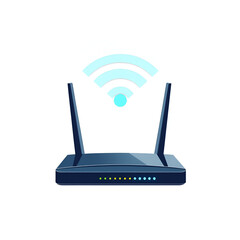 modem router device. wireless internet. flat vector illustration. isolated on white background