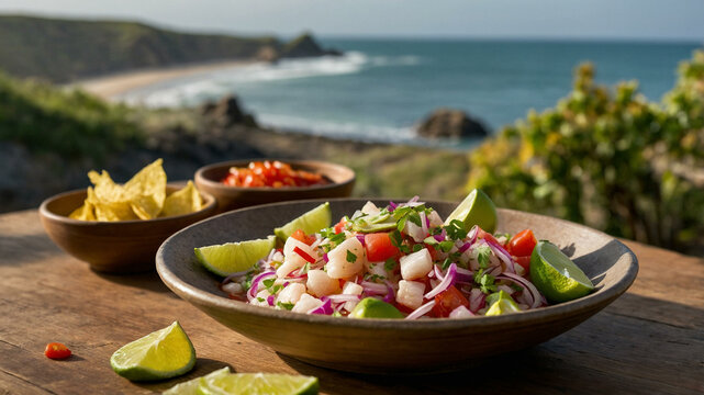 Ceviche, a fish dish from Peru Cuisine