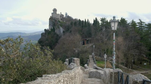 The bastions of the old fortress of San Marino