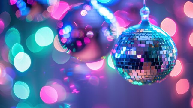 Neon Party Lights: Vibrant neon lights in pink, blue, and green, creating an electrifying atmosphere at nightclubs and parties, perfect for any high-energy celebration.