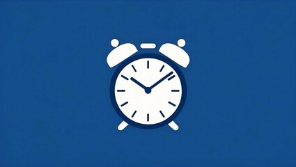 Elegant alarm clock logo representing time and punctuality