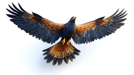 Obraz premium Majestic hawk in flight aerial wildlife sanctuary photography