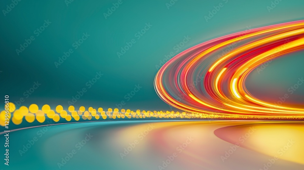 Poster abstract speed light trails dynamic energy colorful motion blur background