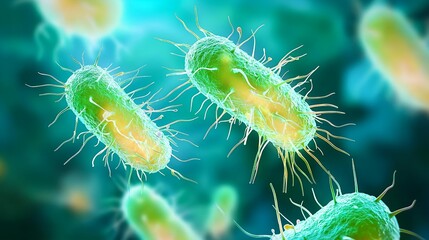 Fototapeta premium Bacteria Cells Illustration: Medical, Science, and Healthcare Concept