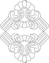 vector sketch illustration silhouette design ornament decoration cornice classic vintage ethnic roman greek  