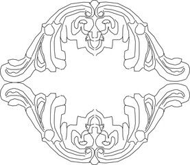 vector sketch illustration silhouette design ornament decoration cornice classic vintage ethnic roman greek  