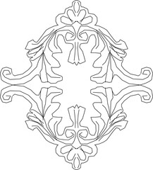 vector sketch illustration silhouette design ornament decoration cornice classic vintage ethnic roman greek  