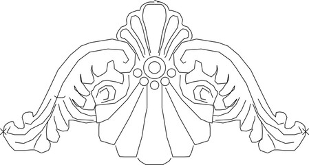 vector sketch illustration silhouette design ornament decoration cornice classic vintage ethnic roman greek   © achmad