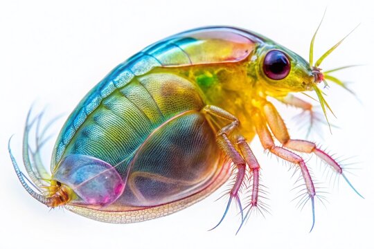 Microscopic Water Flea (Moina macrocopa) - High-Resolution Stock Photo