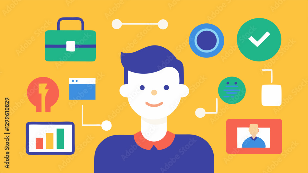 Poster these descriptions can be used to create simple engaging vector illustrations that depict various fa