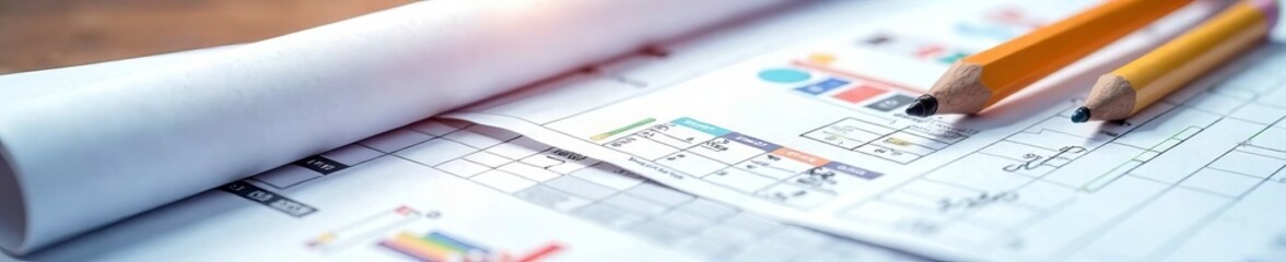Clean white paper with grid lines for drafting technical designs, sheet, lines, grid