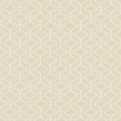 Tan Diamond Lattice Outline Seamless Vector Repeat Pattern