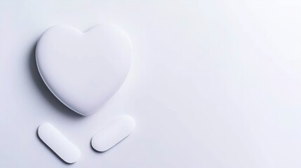 White Heart Shape  Minimalist Design  Blank Space  Simple  Clean  Romantic  Love  Purity