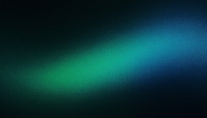 Obraz premium Dark color gradient background, green blue lights on grainy black backdrop, noise texture effect, webpage header design