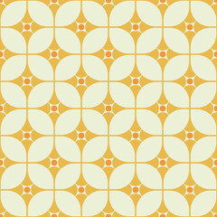 Midcentury Modern Yellow Crisscross Grid Seamless Vector Repeat Pattern