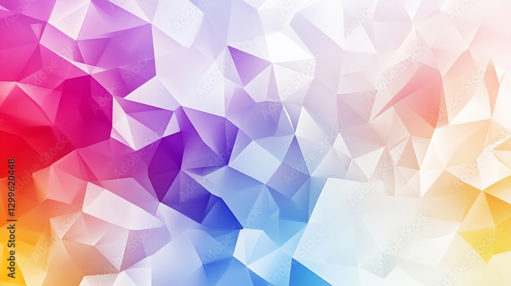 Poster abstract geometric background with polygonal shapes in vibrant gradient colors and modern design