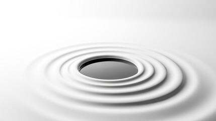Smooth Rippled Black and White Surface with Generous Copy-Space, Clean and Modern 3D Minimalist Background Design