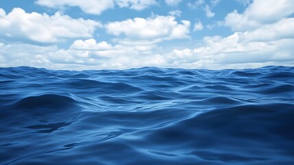 Fototapeta premium Stunning Ocean Waves under Cloudy Sky AI Generated Image