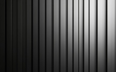 Abstract metallic vertical paneling