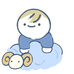 赤ちゃんとひつじ