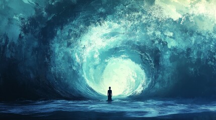 Meditation pose by a calm ocean tranquil seaside visual art serene environment peaceful viewpoint...