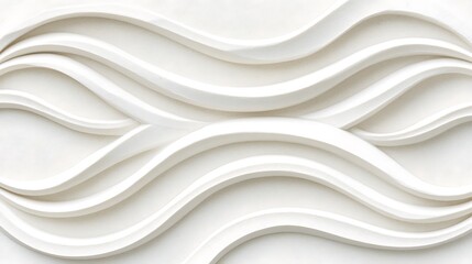 Obraz premium Elegant three-dimensional wave pattern on a wall for interior decoration