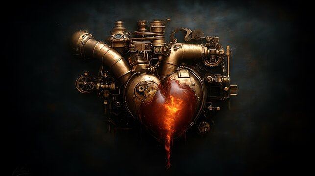 A Mechanical Heart Burning with Fiery Passion