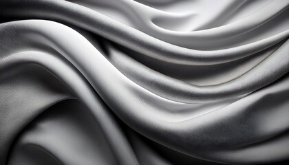 Obraz premium Gray white grainy background abstract silk fabric folds drapery backdrop design