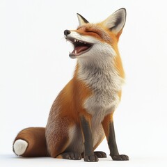 Obraz premium Cheerful Fox with Bright Smile