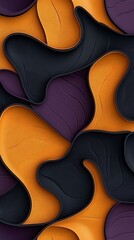Fototapeta premium Colorful layered abstract forms creates a visually stunning artwork