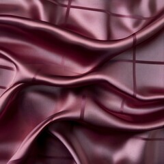 Fototapeta premium Luxurious Burgundy Velvet Fabric with Captivating Wavy Texture