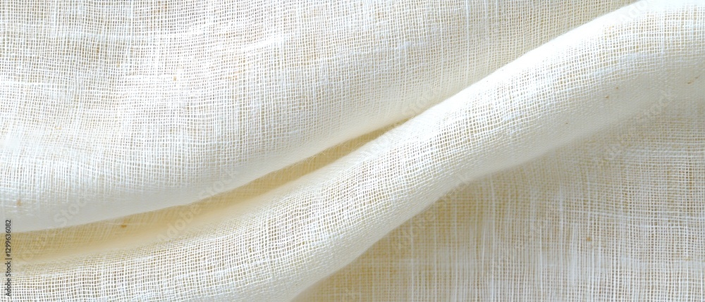 Poster elegant soft cream fabric texture displaying delicate folds and subtle weave details for textile des