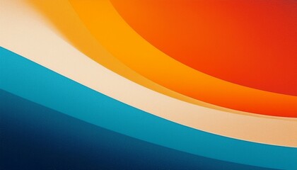 Vibrant retro psychedelic background grainy texture gradient orange blue white abstract music cover banner design
