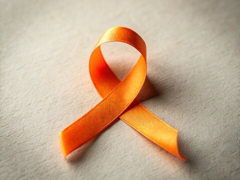 Orange Ribbon February Awareness Campaign Minimalist Photography