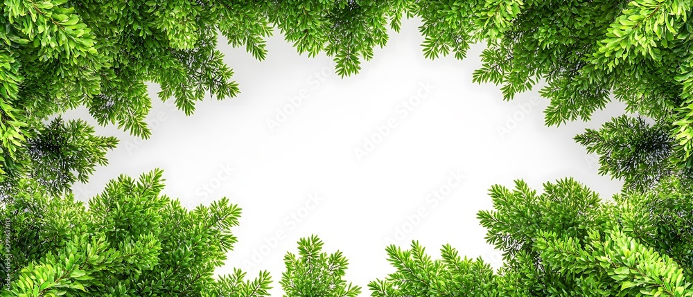 Aufkleber natural green canopy frame for creative text overlays and background compositions design template