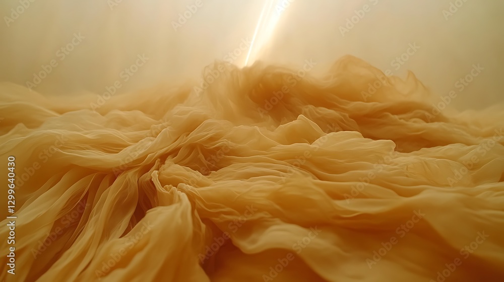 Poster an abstract view of light piercing soft fabric texture