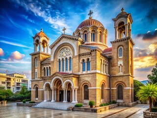 Fototapeta premium Panoramic View of Evangelismos Church, Athens, Greece - Majestic Architecture