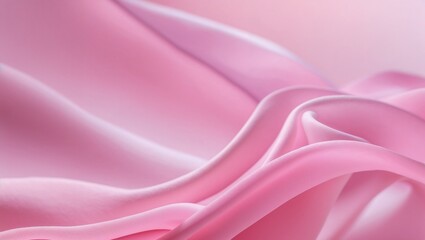 Fototapeta premium Close-Up of Soft Pink Fabric Folds with Smooth Texture