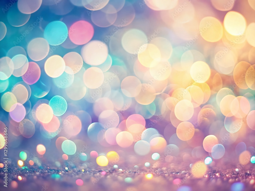 Aufkleber pastel bokeh lights background: abstract colorful soft focus texture for design