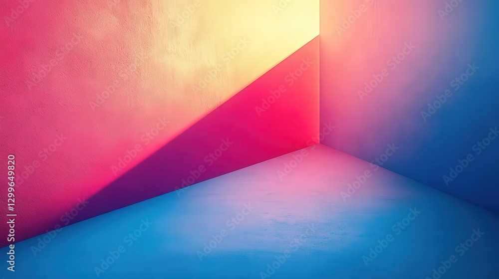 Poster abstract gradient background with vibrant colors and contrast highlighting corners for creative desi
