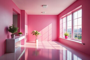Fototapeta premium Pink Room Product Photography: Stylish Shadows & High Depth of Field