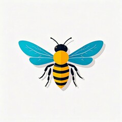 bee on white background
