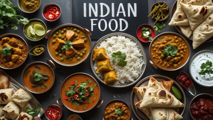 A Feast of Flavors: Authentic Indian Cuisine in a Stunning Flat Lay