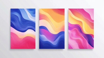 Obraz premium Bright art templates. For poster, greeting and business card, invitation, flyer, banner, brochure, email header, post in social networks, advertising, events and page cover.