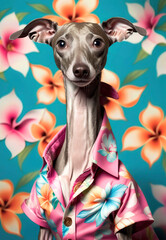 Antropomorfismo, perro, , retrato, arte, hombre perro elegante