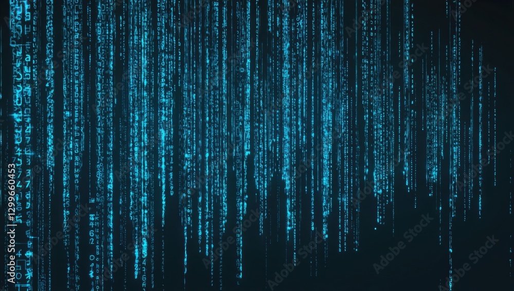 Aufkleber digital data streams visualization in a cyber environment abstract concept