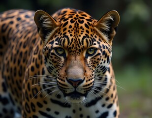 Obraz premium Star Tiger whose skin is filled with round patterns and contrasting colors, its mysterious nature, every step is agile, reflecting strength and elegance in one body